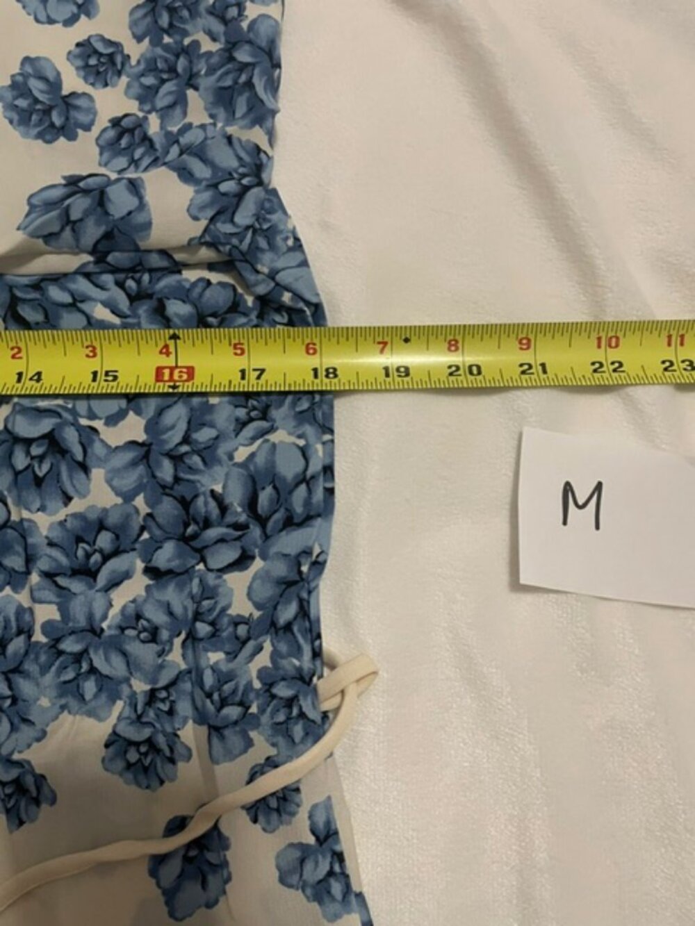 Yoyo 5 Women's Floral Mini Dress V-Neck 3/4 Sleeve, Blue Beige NWOT - Picture 10 of 12